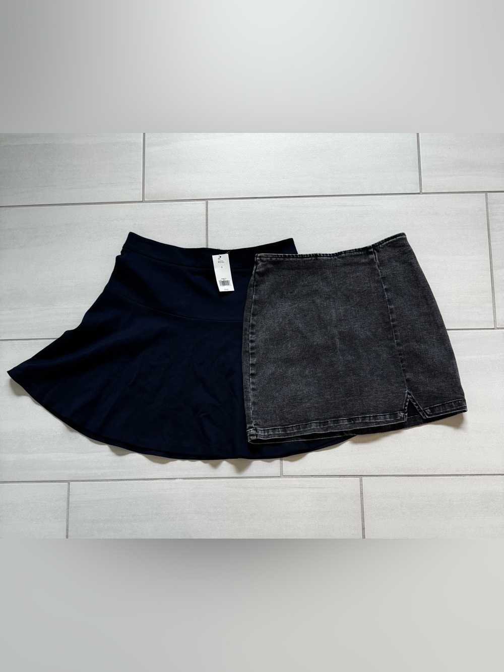 Skirt bundle! Size 4, Navy Banana Republic & Black Denim Skirt